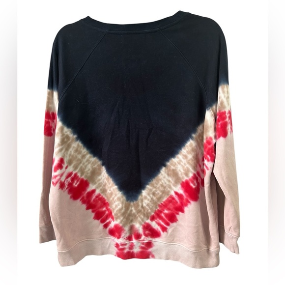 Wildfox Size Medium Daydreamer V-Pattern Tie-Dye Terry Oversized Sweatshirt - Picture 4 of 4